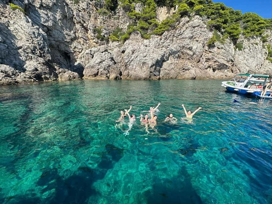Blue Cave-Green caves-Lopud Sandy beach - tour with drink - 4 Hours on the Water: From Koločep Caves to Lopud Sandy Beach