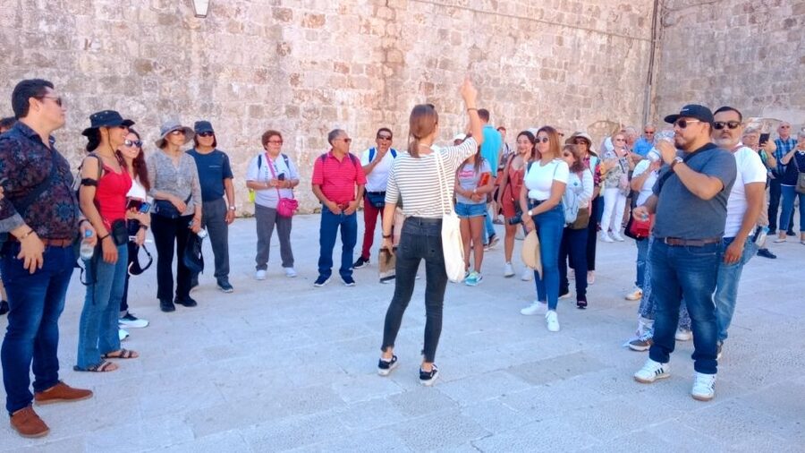 Dubrovnik: 1.5-Hour Guided Old Town Walking Tour - Entering through Pile Gate, with the guide setting the story