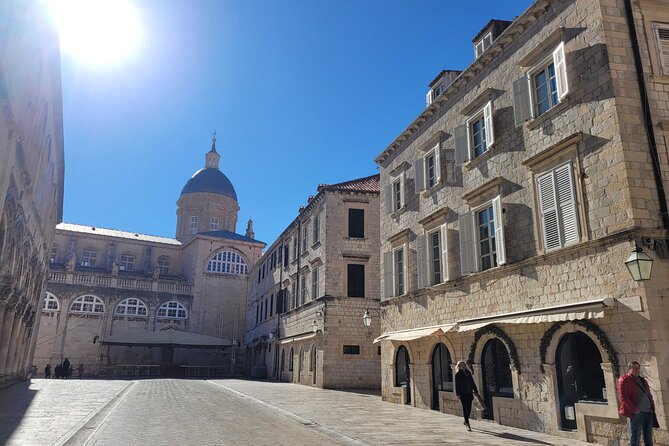 Dubrovnik by Night, History, Wine & Bites - Stop 1: Old Town at Dusk, with Festival Stories in Your Pocket