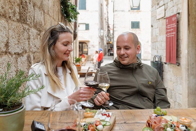 Dubrovnik by Night, History, Wine & Bites - Stop 2: Wine Bar Škar, Prosciutto, Cheese, Olives, and Olive Oil