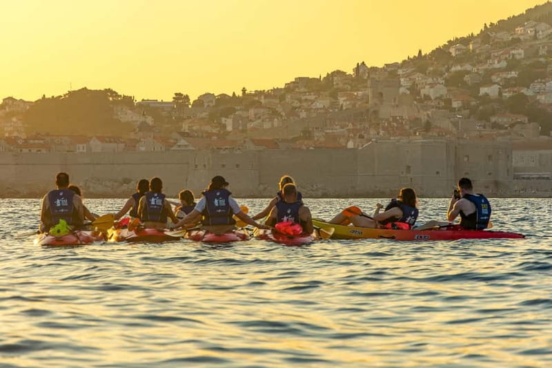 Dubrovnik: Guided Sunset Sea Kayaking with Snacks and Wine - From Pile Gate past the walls: the “first wow” moment