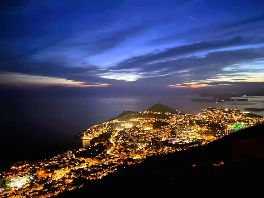 Dubrovnik Night Drive: Lights of the Adriatic - Mt. Srdj Bosanka Village Viewpoint, Where You See the Shape of Dubrovnik