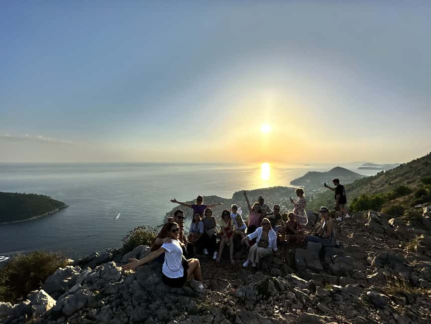 Dubrovnik Sunset Mountain Tour With Wine - First Srđ Mountain stop: old town views without the chaos