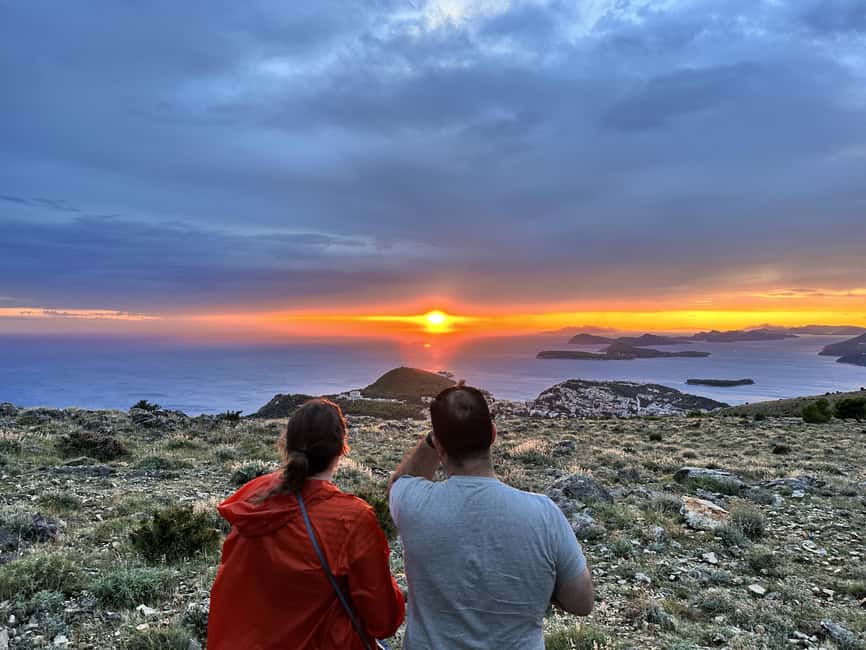 Dubrovnik Sunset Mountain Tour With Wine - The sunset finale on Srđ: islands in the west and that last slice of daylight