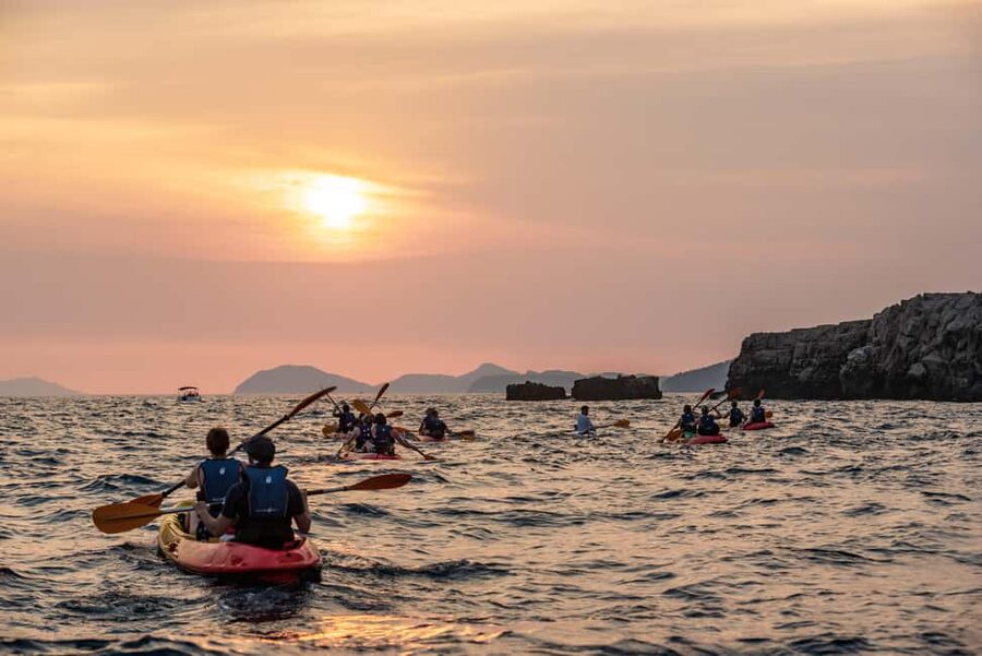 Dubrovnik: Sunset Sea Kayaking Tour - Betina Cave Snorkeling: Masks Included, Timing Is Short, Don’t Over-Expect It to Be a Reef