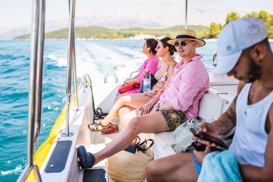 Korčula 3 ISLAND CATAMARAN TOUR Badija - Vrnik - Stupe - Vrnik Island: Stone Quarries, Quiet Bays, and Old-Village Feel