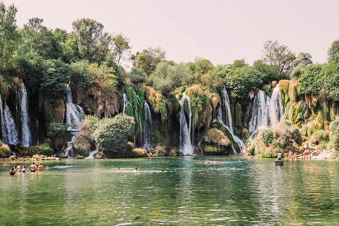 Mostar and Kravice waterfalls full day tour - Stop 1 reality check: April cold, summer crowded