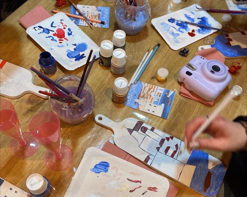Paint, Sip, and Savor Local Flavors: Unique Local Experience - Old Town Dubrovnik, but make it creative in an art studio