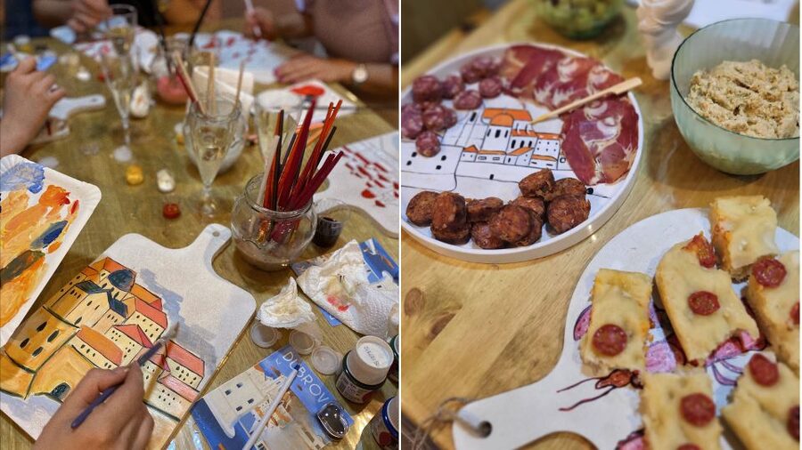 Paint, Sip, and Savor Local Flavors: Unique Local Experience - The “Sip” part: local wine, bites, and the plum jam detail