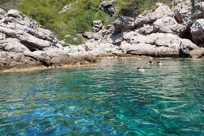 Private luxury speedboat tour-Islands, caves, beaches, snorkeling - Lopud Island churches, monastery walks, and sandy beach time