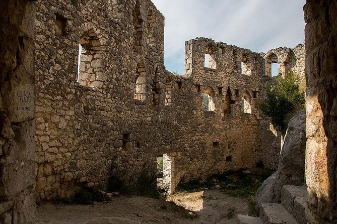 PRIVATE TOUR to Mostar, Stolac, Pocitelj & Blagaj by CRUISER TAXI - Mostar’s Stari Most area: war-rebuilt landmark and real city texture